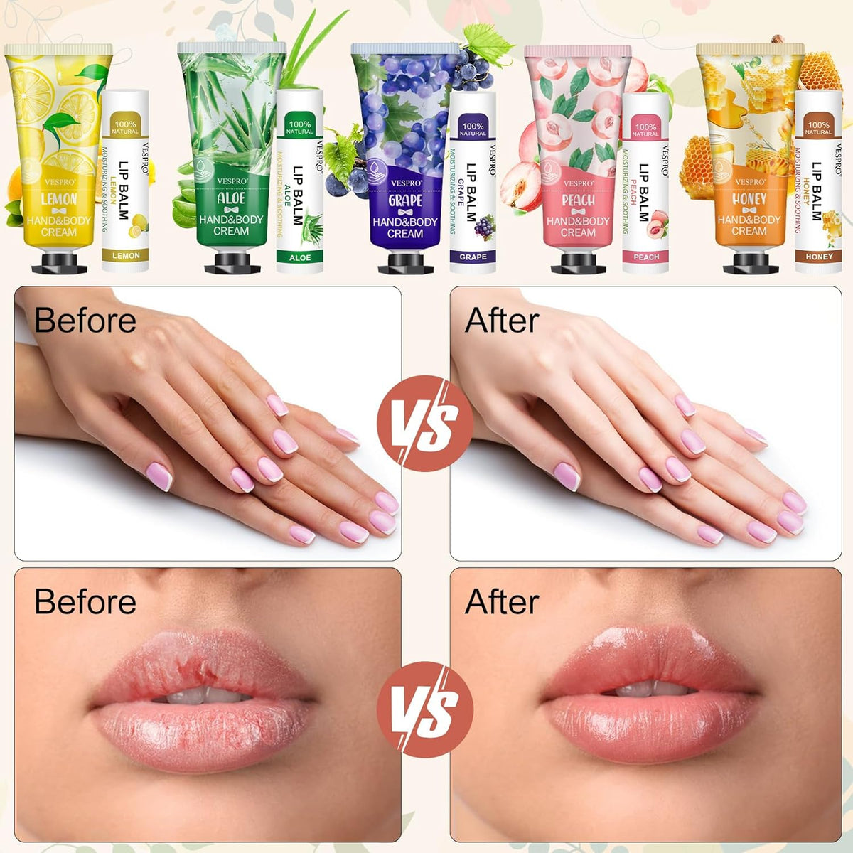 30 Sets Bulk Hand Lotion and Bulk Lip Balm Gifts, Bridal Shower Favors, Bridesmaid Gifts and
