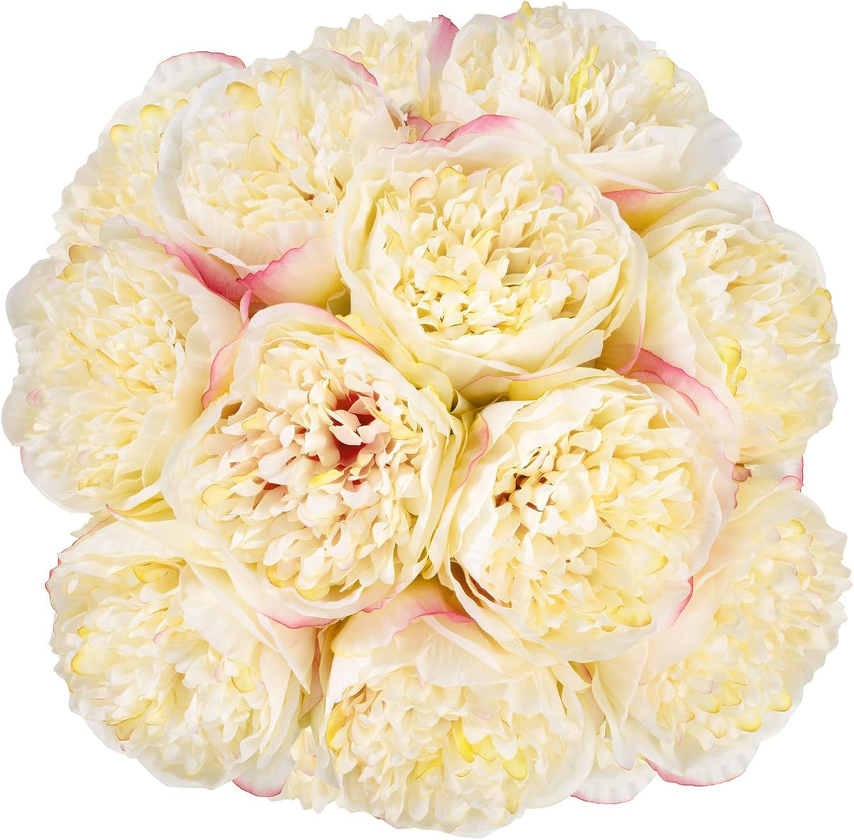 U'Artlines 20 Heads Artificial Peony Silk Flower Leaf Home Office Wedding Party Festival Bar Decor