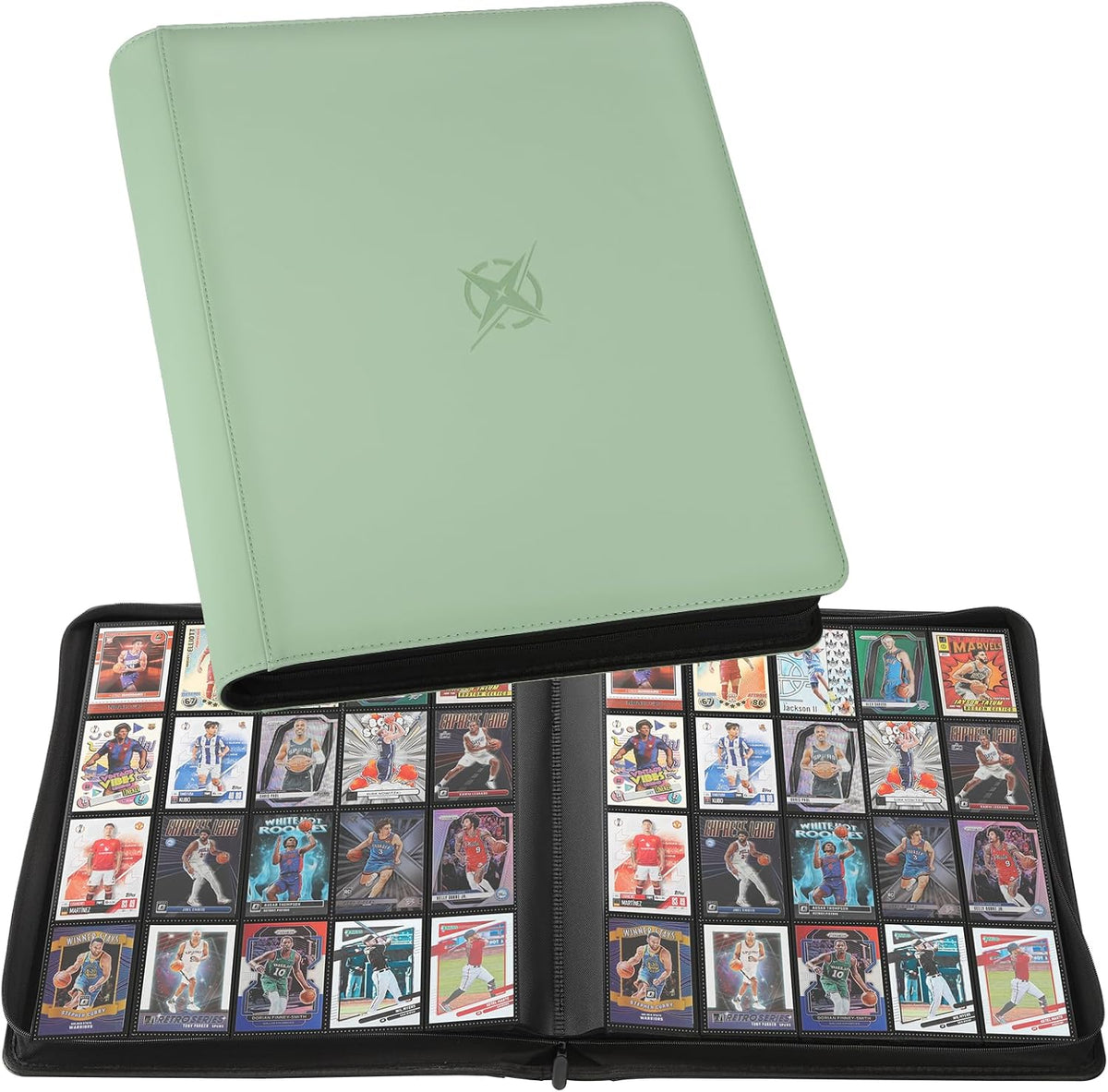 20-Pocket Card Binder, Trading Card Binder Holds 2000 Cards, Premium Zippered Trading Card Album