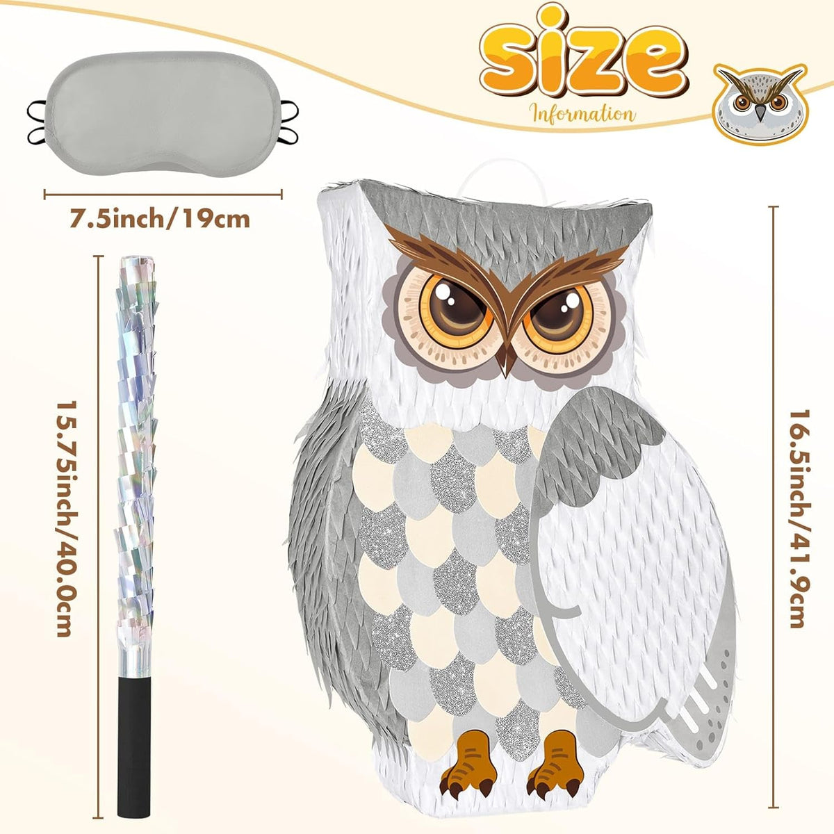 WERNNSAI Night Owl Piñata - Owl Wicked Pinata Hanging Woodland Forest Party Decorations for Kids