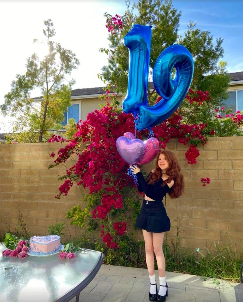 Jumbo Navy Blue Number 1 Balloon 40 Inch, Mylar Foil Number One Balloons for Boy Girl 1st 1 11 21