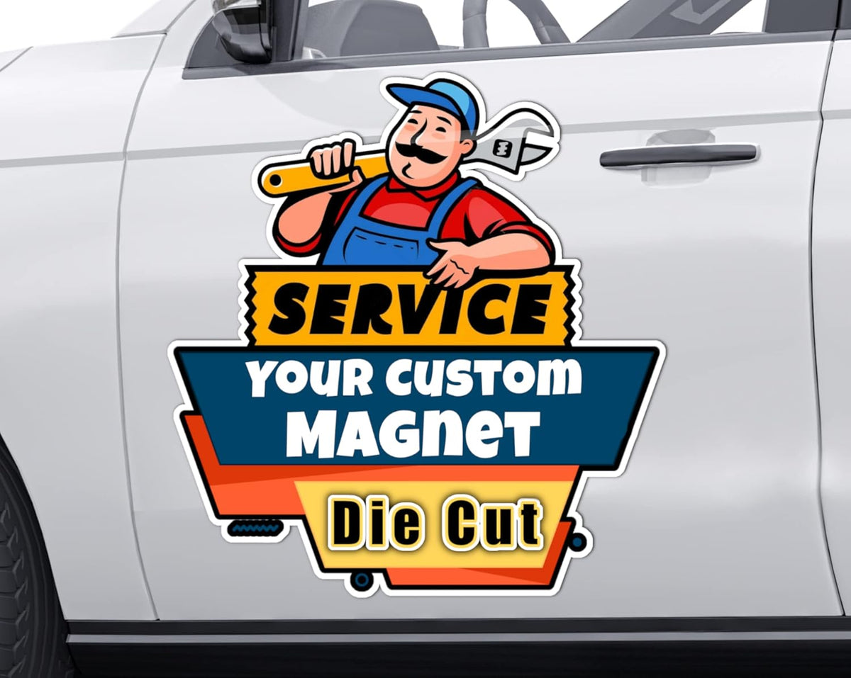 Die Cut Custom Car Magnet Sign | Personalized Logo for Your Car Van Truck | Advertise Your Business