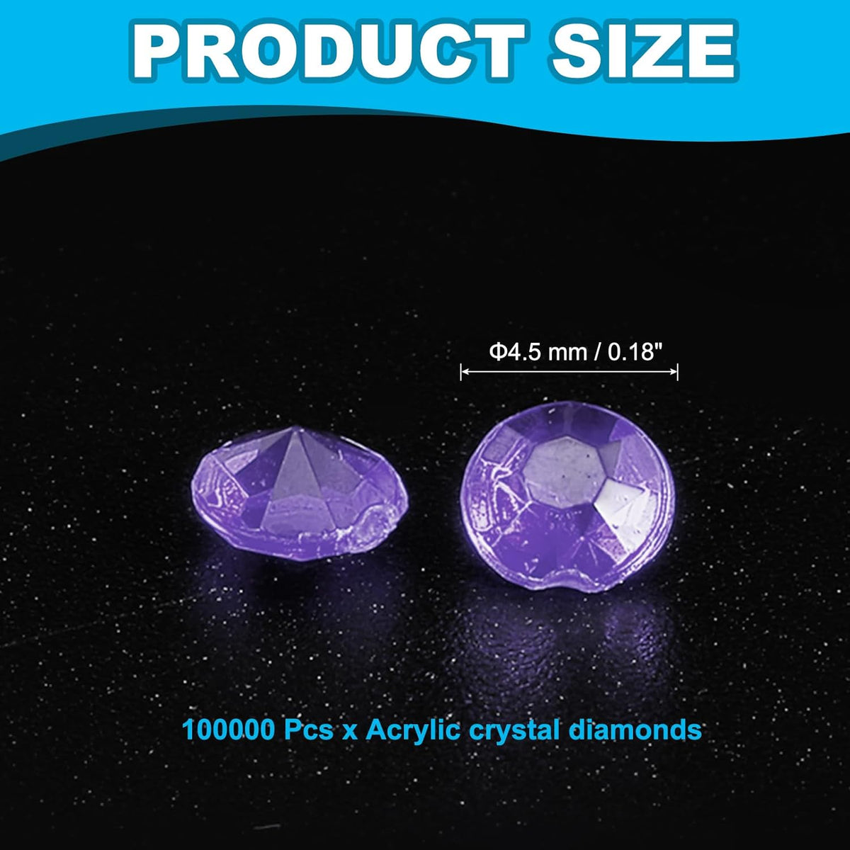 PATIKIL 10000 Pcs Wedding Table Scatter Confetti Crystals 4.5 mm Acrylic Diamonds Vase Fillers Gems