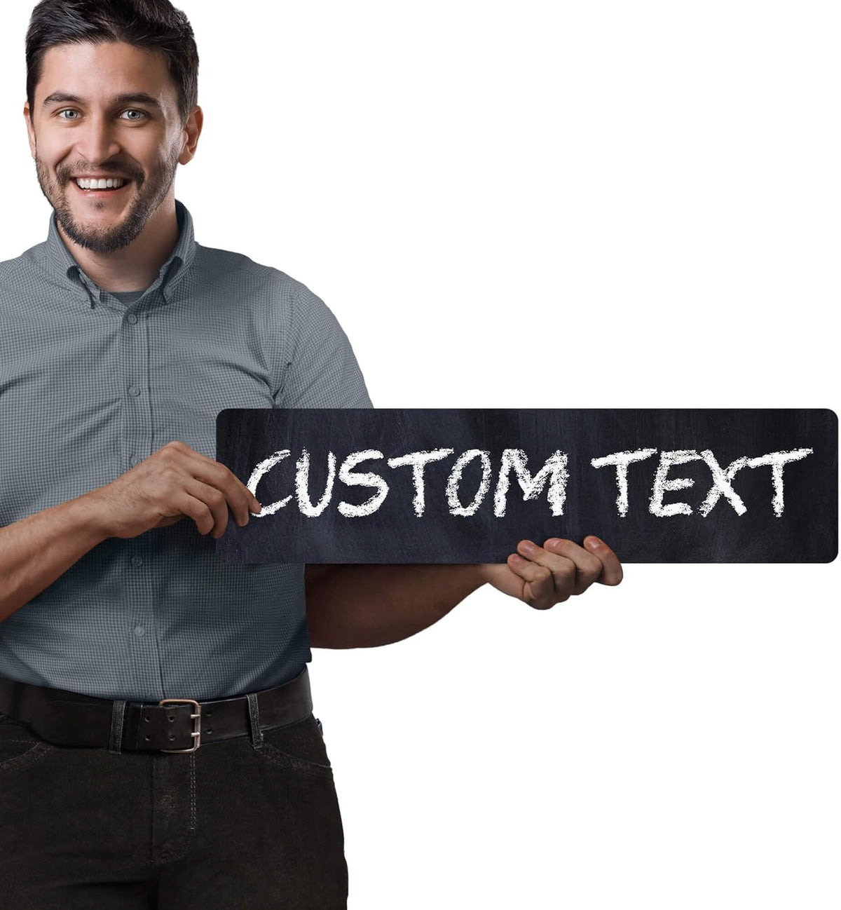 Custom Sign, Custom Street Sign, 11 Font Colors, 13 Font Styles, 4 Hole Options, 22 Sizes, 6x24