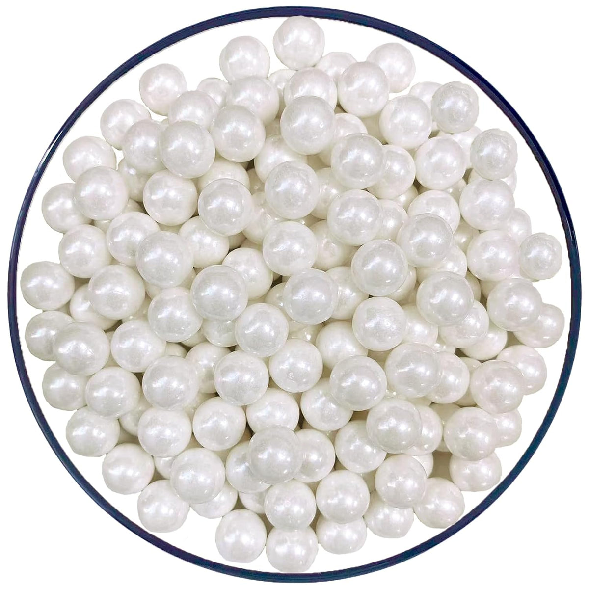 Sentovac 10mm White Pearl Sprinkles Large Edible Cake Decorating Sugar Candy Cookie Cake Cupcake