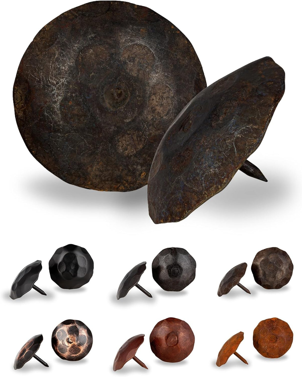 10 Pack 2" Round Head Iron Clavos Decorative Nails – Unfinished – Handmade Rustic Round Fasteners