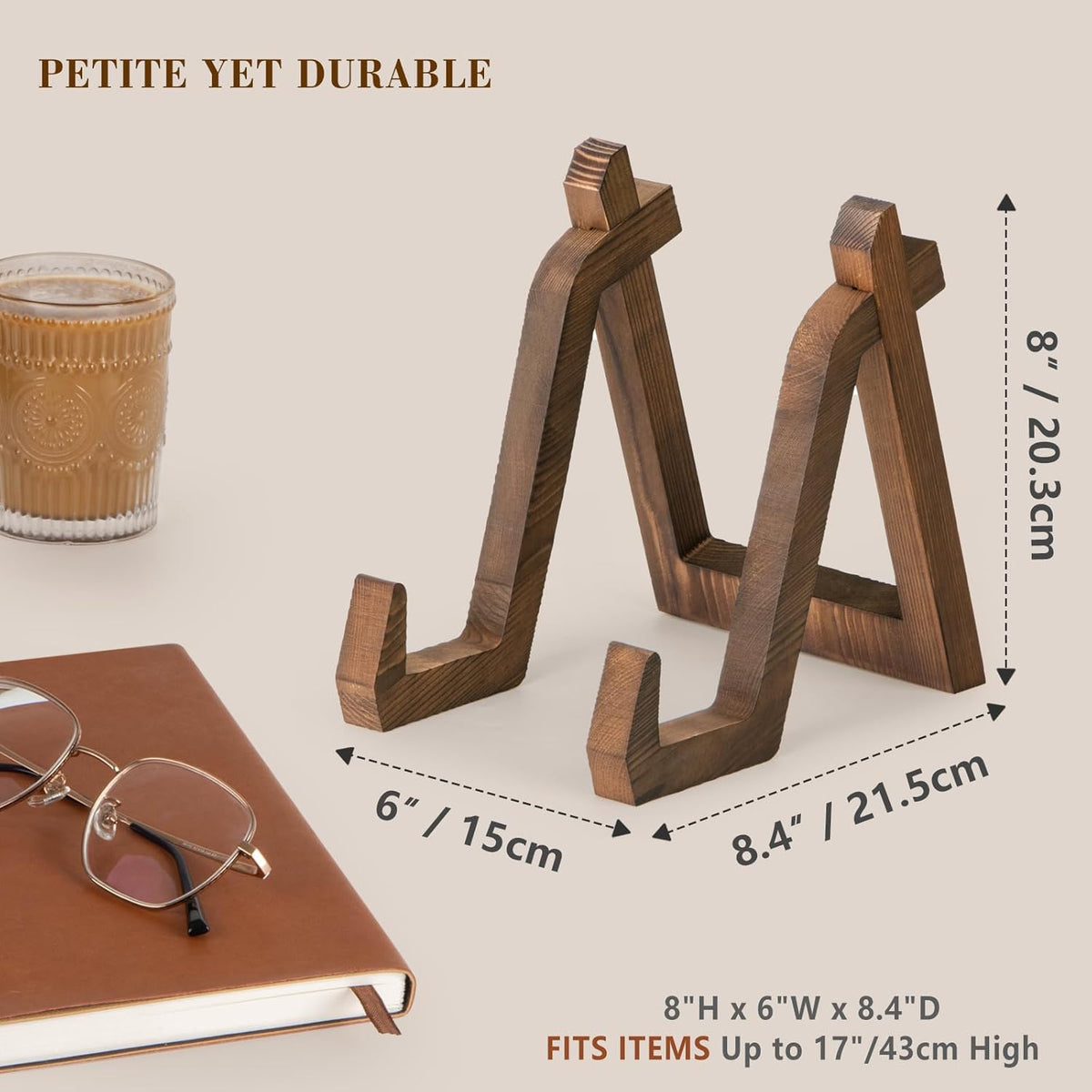Plate Display Stand, 3 Pack 8 Inch Plate Holder for Displaying, Decorative Picture Frame Dish Photo