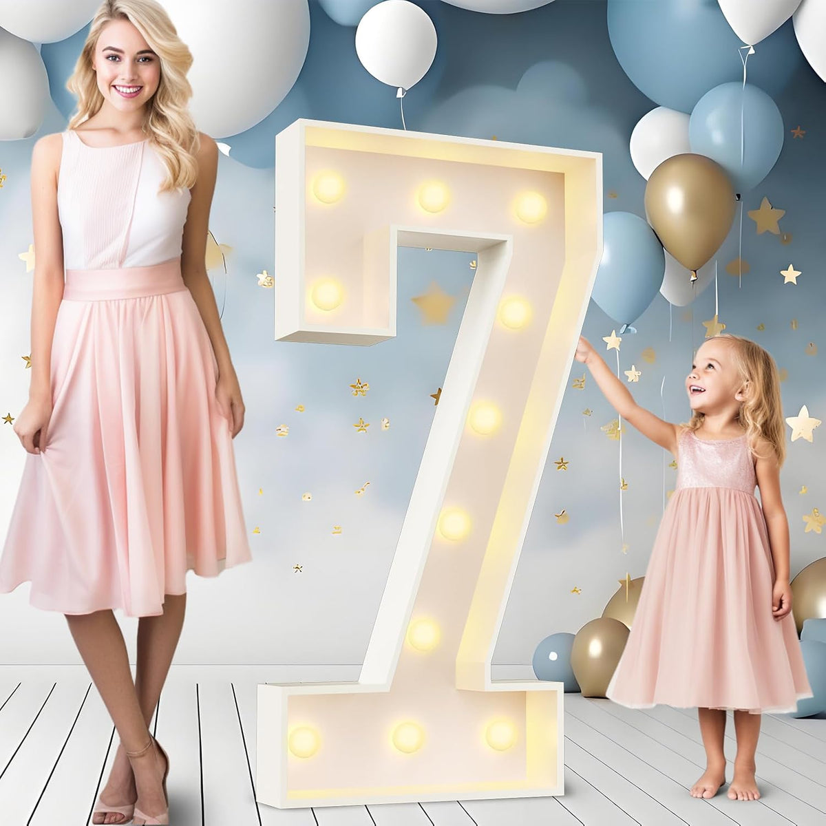 Ledido 4FT Marquee Light Up Numbers Large Light Up Letters for Party Decoration, Marquee Numbers