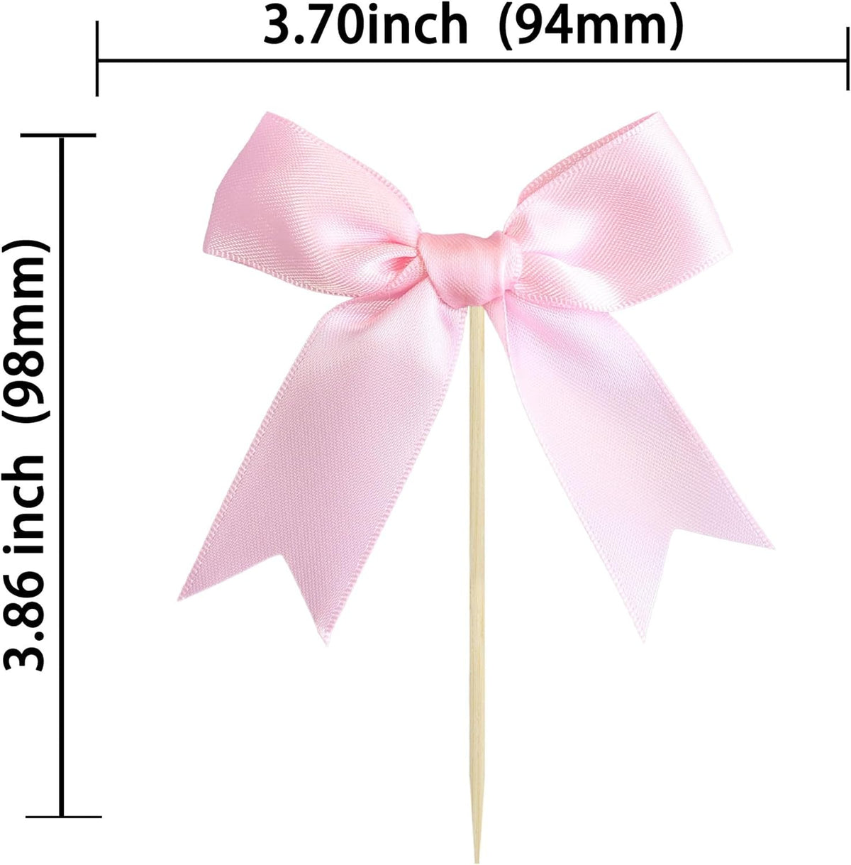 Gyufise 24Pcs Bow Cupcake Toppers Coquette Bow Girls Birthday Cake Decorations Bowknot Cake Toppers