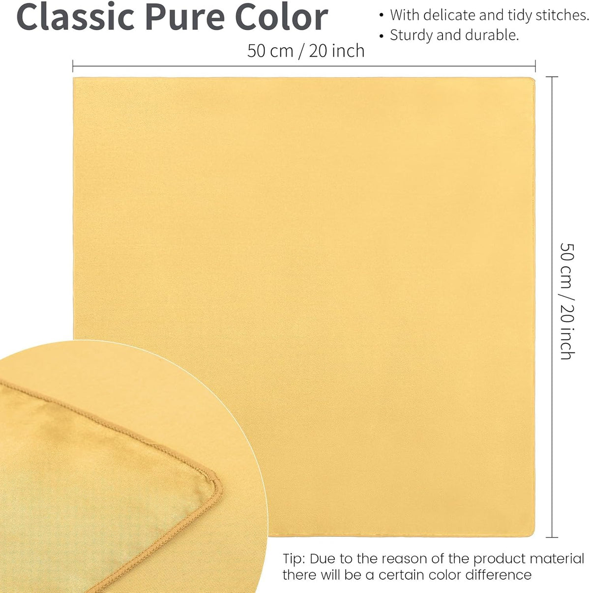 ANECO 16 Pack Square Satin Napkin Bright Silk Table Napkin Soft Smooth Fabric Table Napkin for