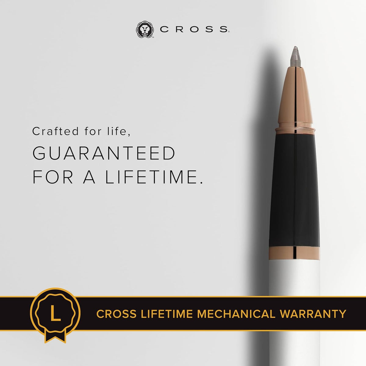 Cross Bailey Refillable Rollerball Pen Presented in a Premium Gift Box - Medium Point, Black Ink