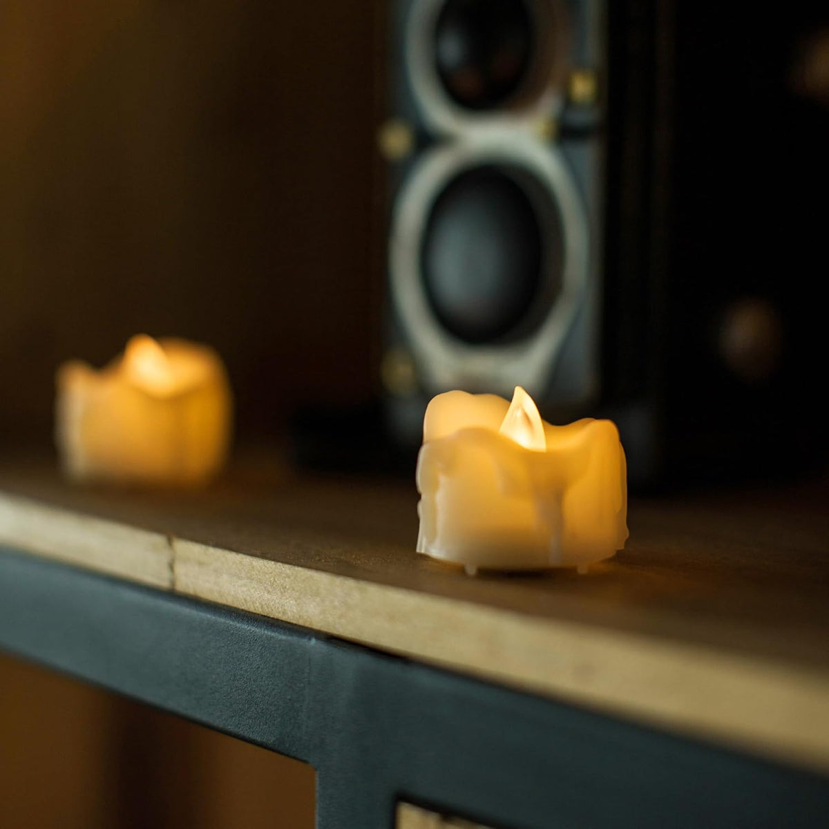 CANDLE CHOICE Battery Operated Flameless Votive Candles with Timer Realistic Flickering Fake