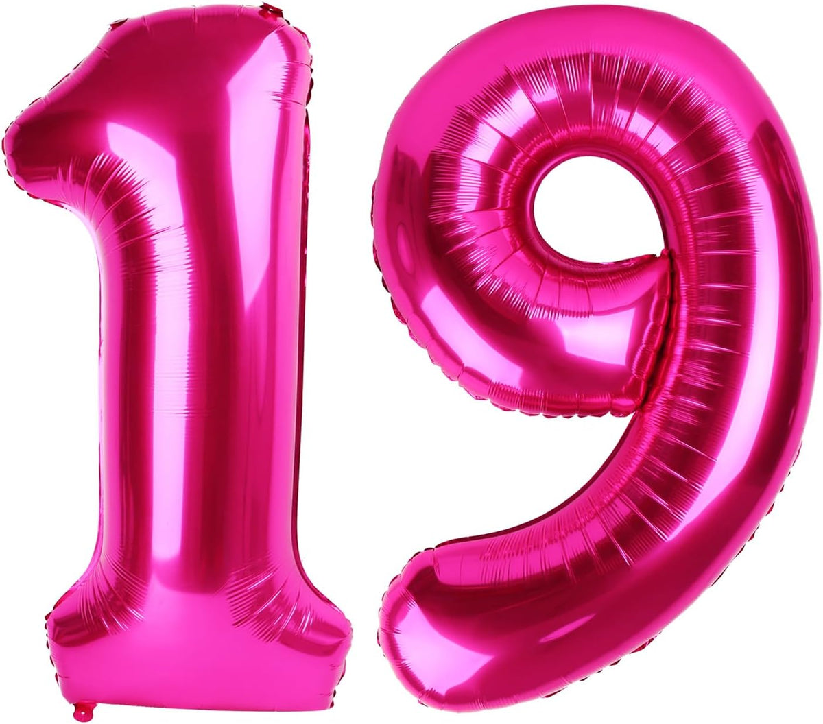 40 Inch Big Hot Pink 19 Balloon Number, Jumbo Giant Happy 19th 19 Birthday Party Decorations, Large