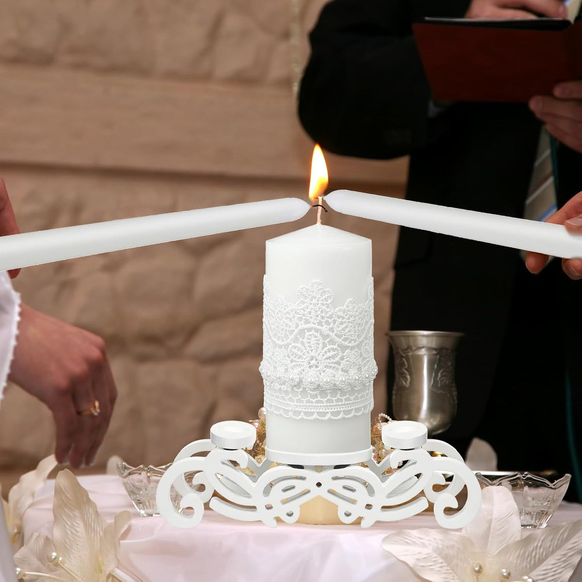 Irenare Unity Candles with Holder for Wedding Ceremony Wedding Decortions Accessories Glass Candle