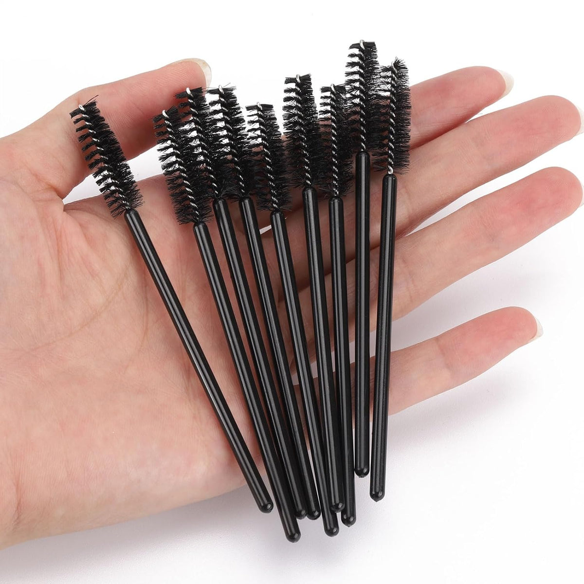 BTYMS 500 Pieces Disposable Mascara Wands Eyelash Brush Brow Brushes Applicators Lash Spoolies for