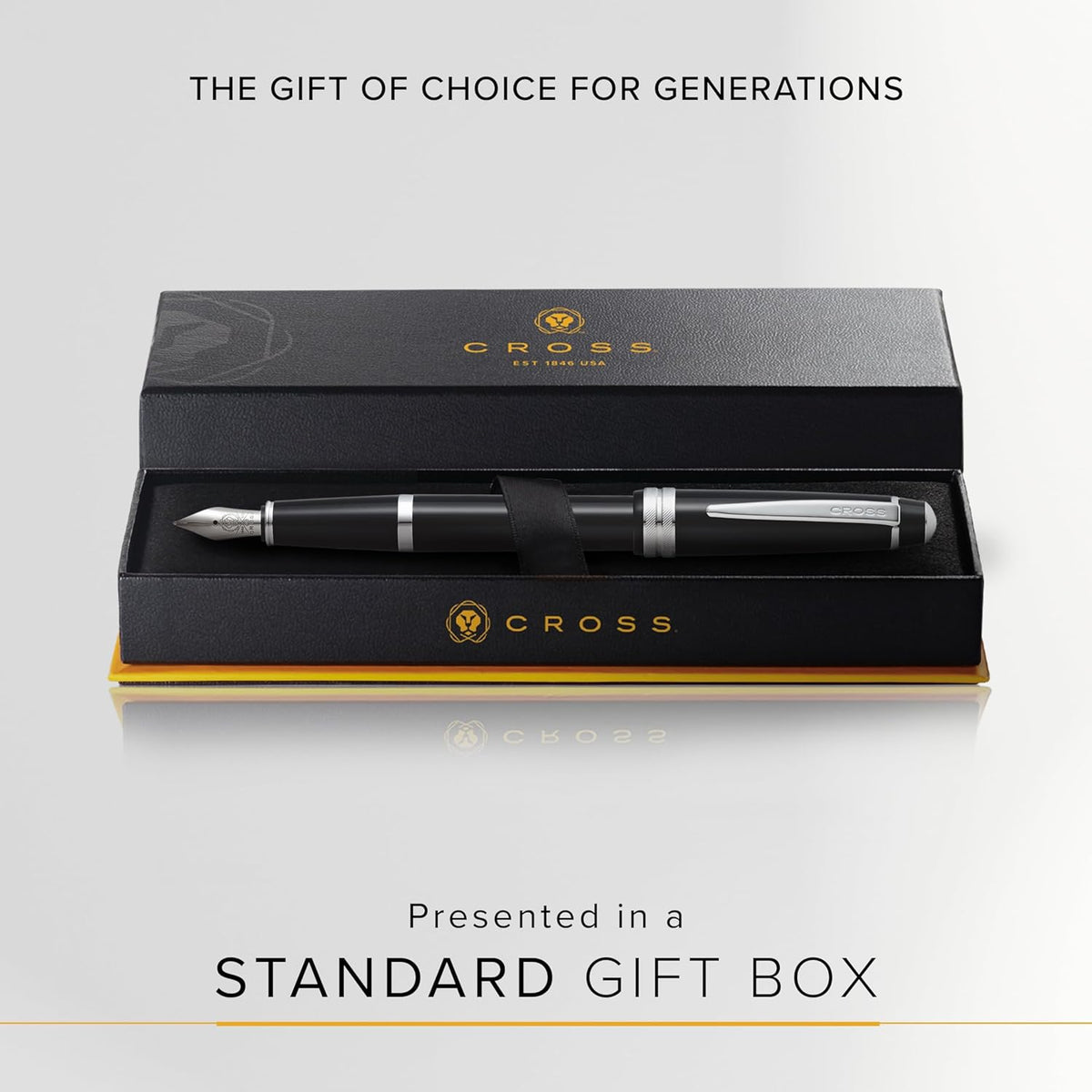 Cross Bailey Light Refillable Fountain Presented in a Everyday Gift Box - Medium Point, Black Ink
