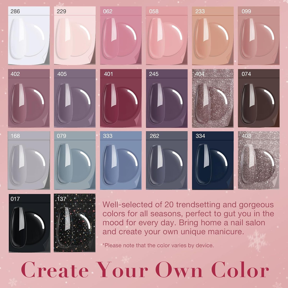 AZUREBEAUTY 31 Pcs Dip Powder Nail Kit Starter All Season 20 Colors Glitter Nude Gray Acrylic Nail