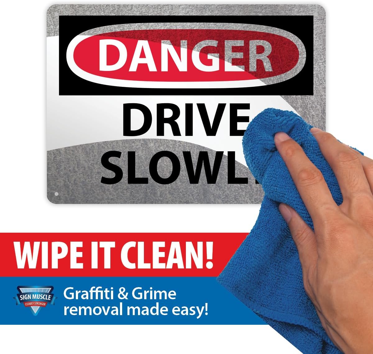 Custom OSHA Style Caution Sign 10" x 14" Plastic Sign, Customizable "Your Text Here", by