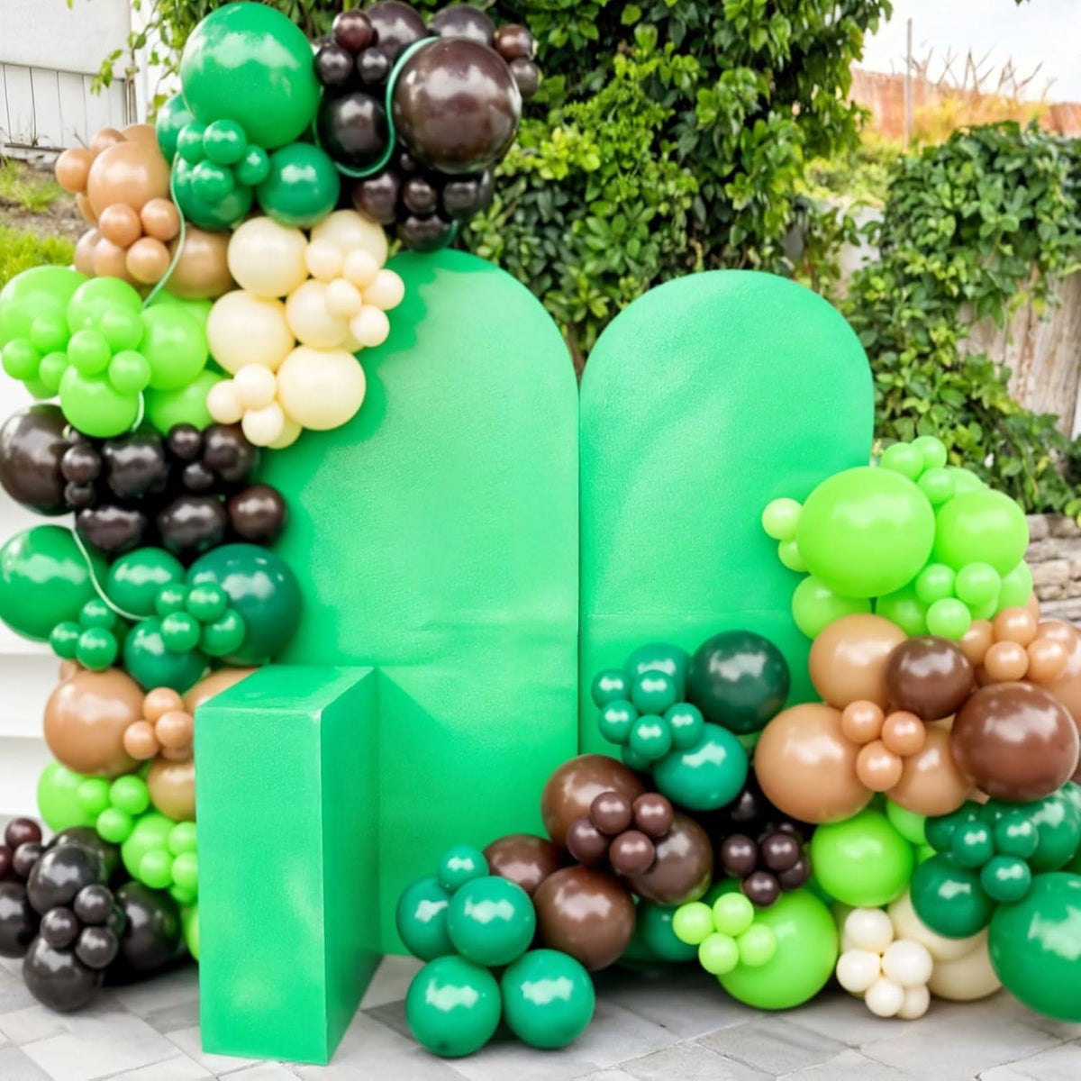 Dark Green Brown Balloons, 12 Inchs Avocado Sage Green Black Latex Balloons for Boys Kids Video