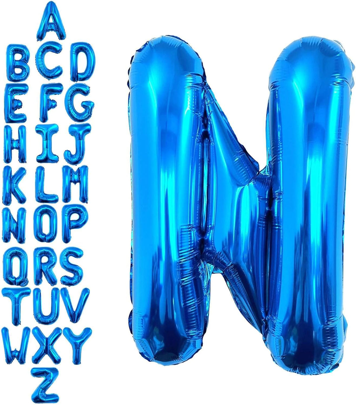 40 Inch Blue Letter N Balloons, DIY Phrase Foil Alphabet Letter N Balloons DIY Word N Banner for