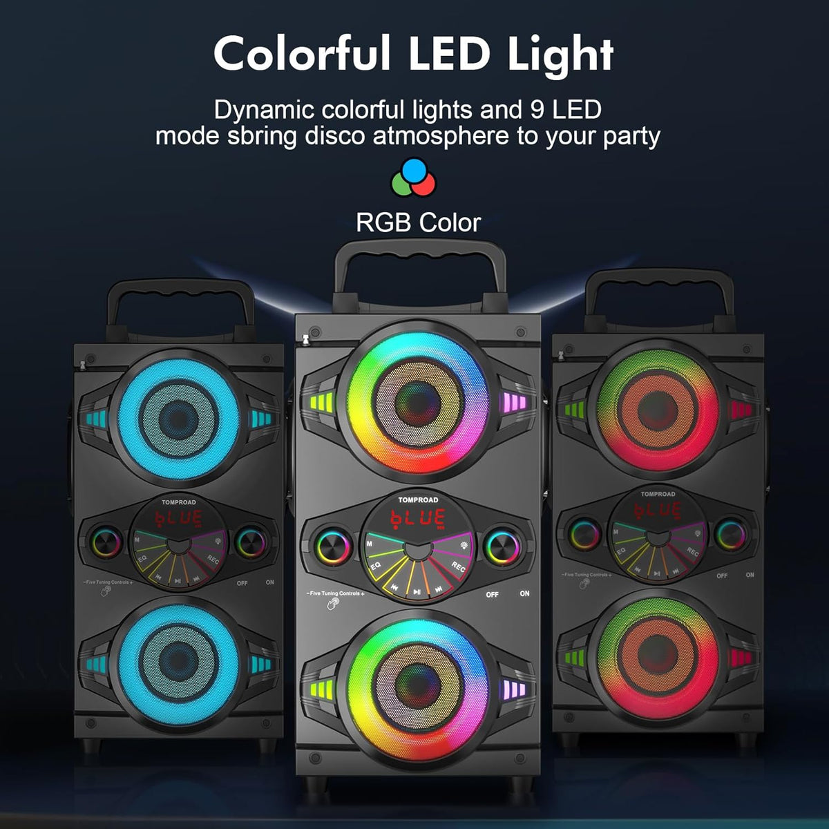 Portable Bluetooth Speakers 60W Big Powerful Wireless Loud Stereo Bass Sound Boombox Home Party