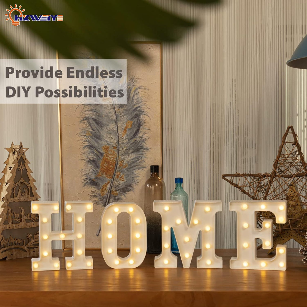 HXWEIYE Light Up Letters H, 8.57 Inch LED Marquee Letter Lights Sign 26 Alphabet and 10 Number Big