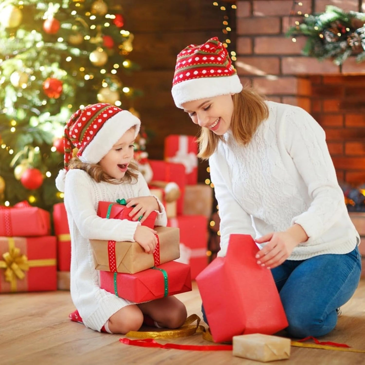 Red Wrapping Paper, 15"x900" (75FT) Solid Color Art Craft Kraft Decorative Paper Roll for Christmas