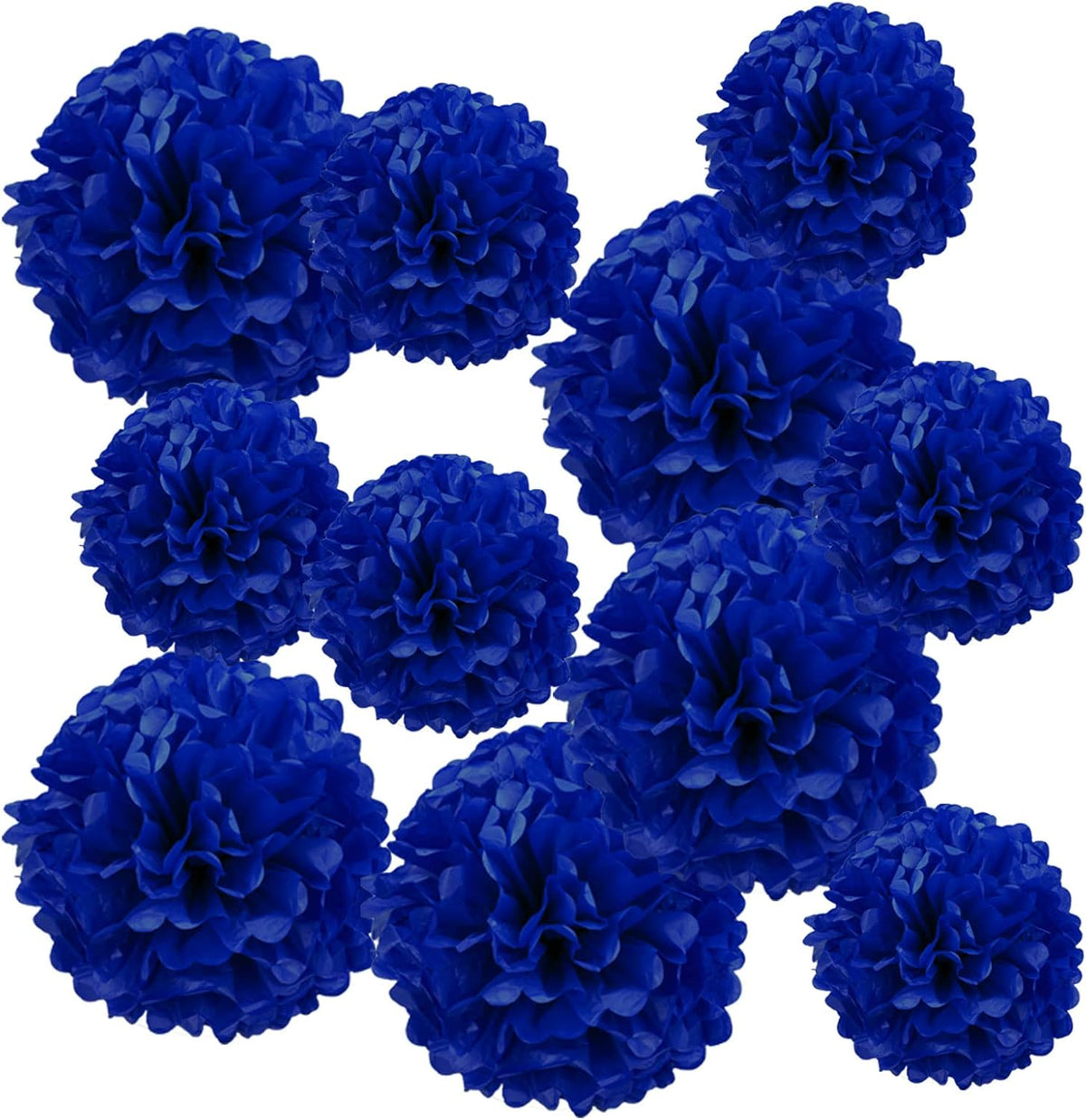 Navy Blue Paper Pom Poms - Party Tissue Paper Flowers Balls - Party Hanging Decoration Supplies
