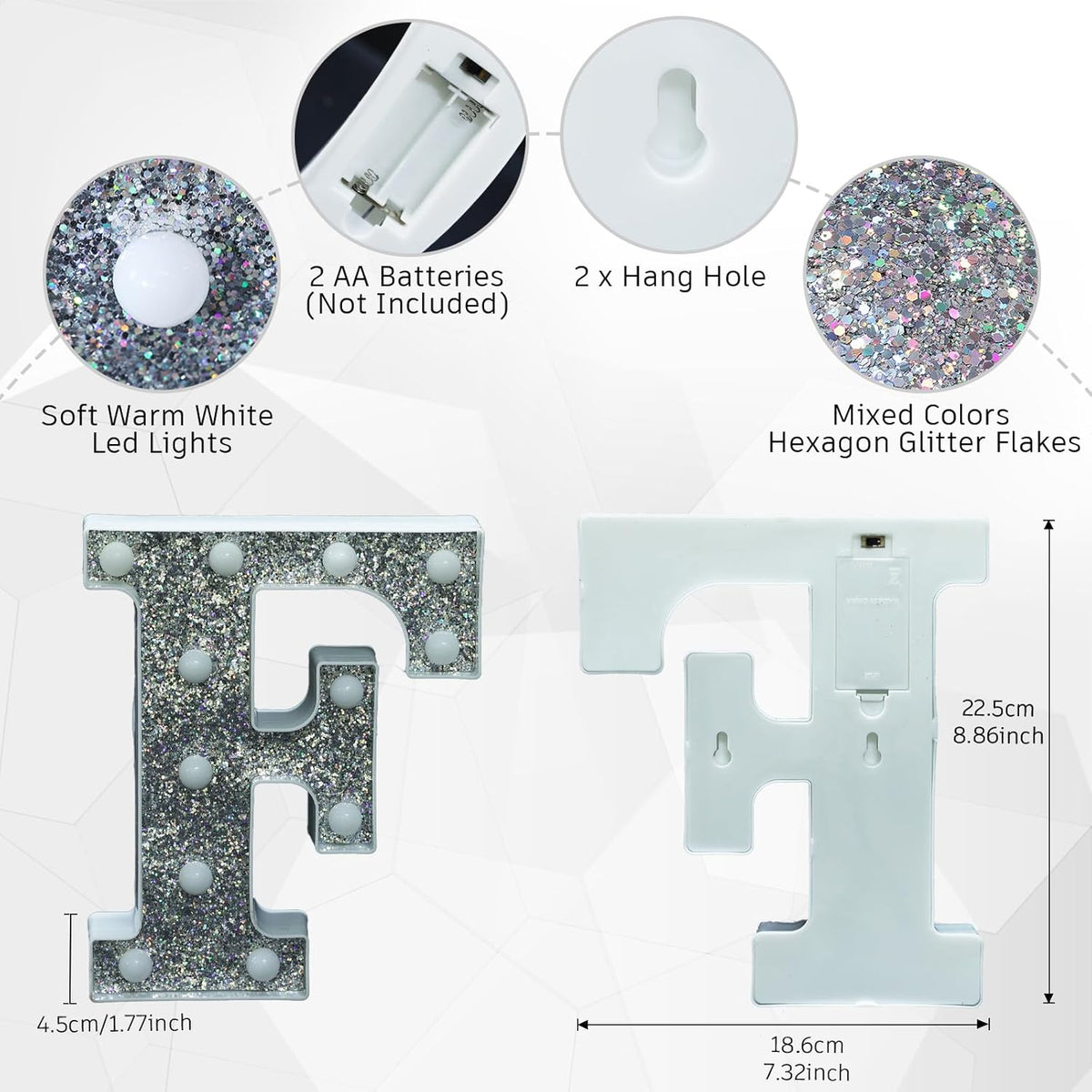 NW LIGHT Marquee Light Signs for Prom, Events, or Engagement Party Decor, Featuring Alphabet &