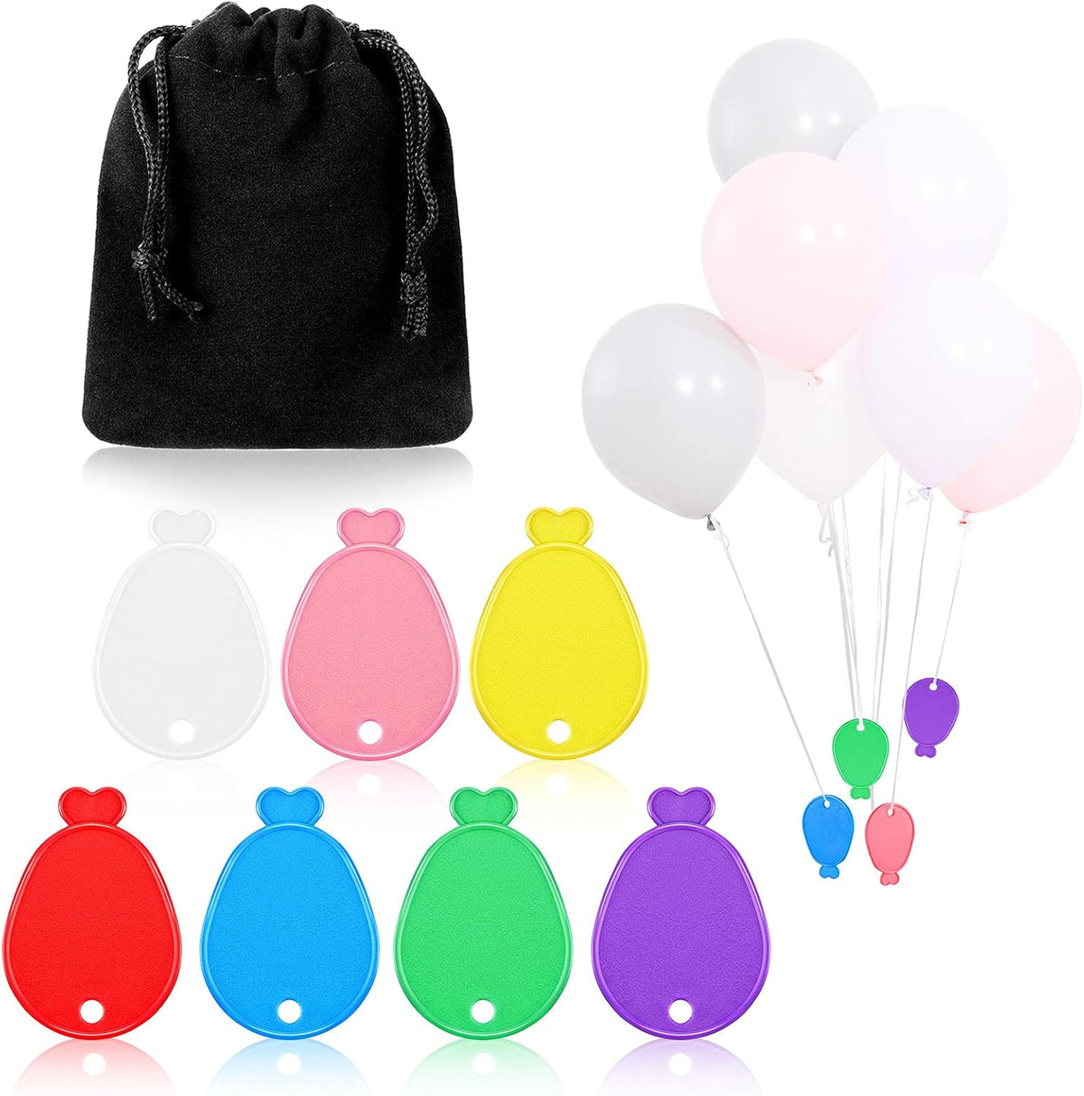 Aoriher 36 Pcs Colorful Plastic Balloon Weights Balloon Shaped Weights for Birthdays Weddings Party