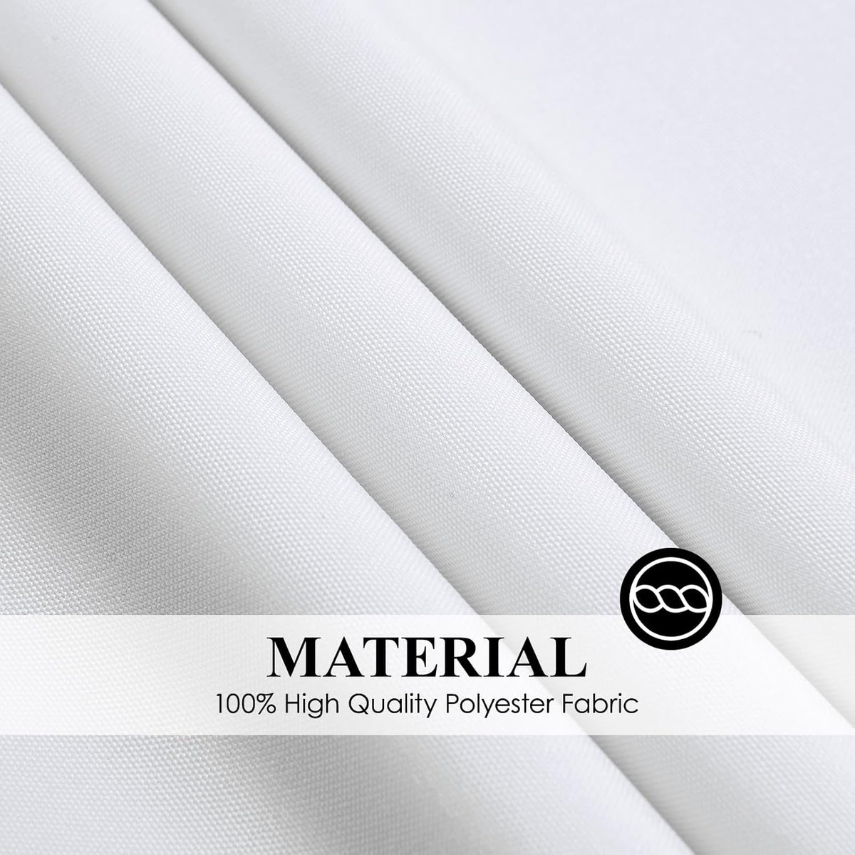 Round Tablecloth 132 Inch 6 Pack White Tablecloths Washable Decorative Linen Polyester Table