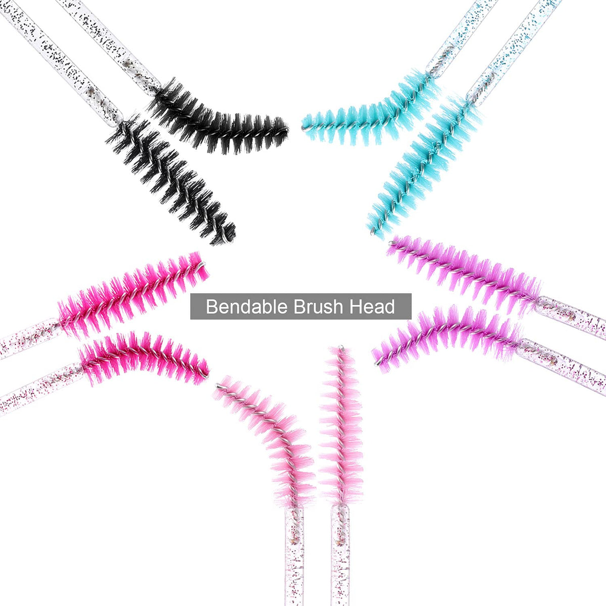 Tbestmax 2000 Disposable Mascara Wands Eyelash Brush Spoolies for Eyebrow Eye Lash Extension