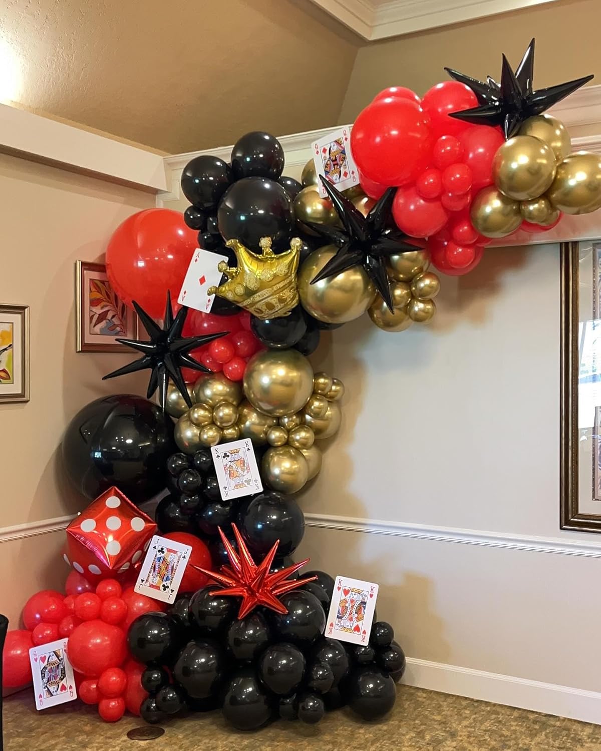 Black Star Balloons,9Pcs 22Inch Black Explosion Spike Cone Helium Polyester Film Star Foil Balloons