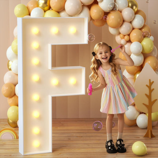 imprsv Marquee Light Up Letters, 4FT Mosaic Letters with Light for Baby Shower Graduation Party