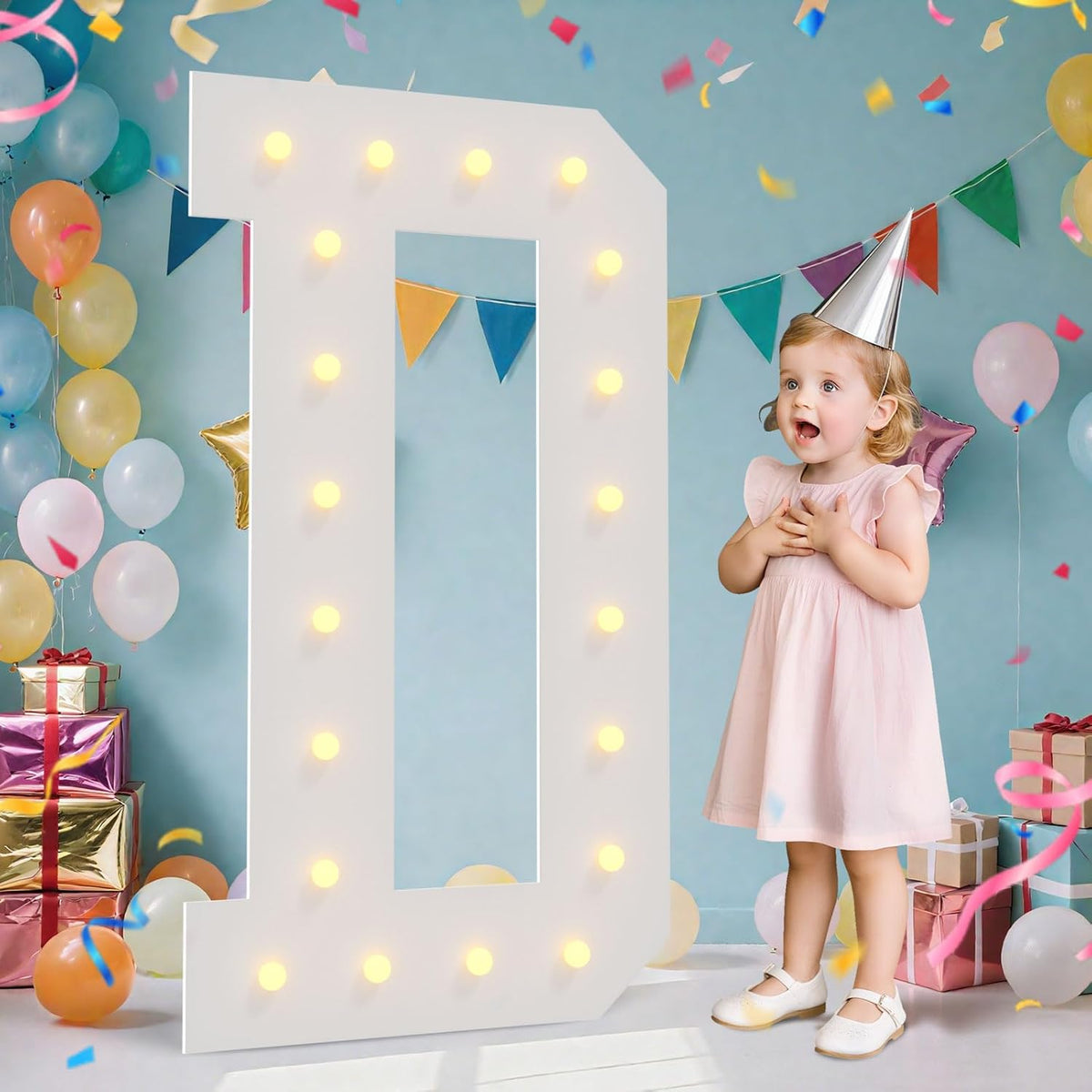 4FT Marquee Light Up Letters - Large Marquee Letters 4 Feet Tall for Birthday Party Decorations