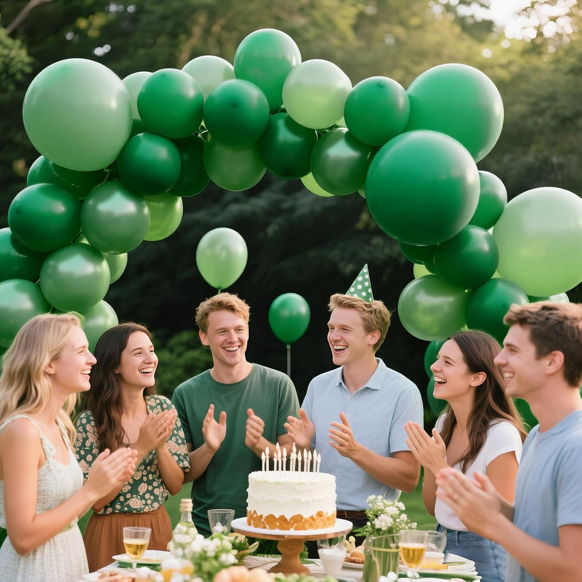 KAWKALSH Dark Green Balloon 12 Inch, 110pcs Latex Party Balloons Helium Bright Color for Birthday