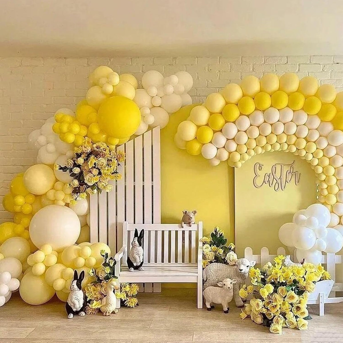 412pcs Yellow Balloon Garland Arch Kit 18 12 10 5 Inch Different Sizes Matte Latex Balloons for