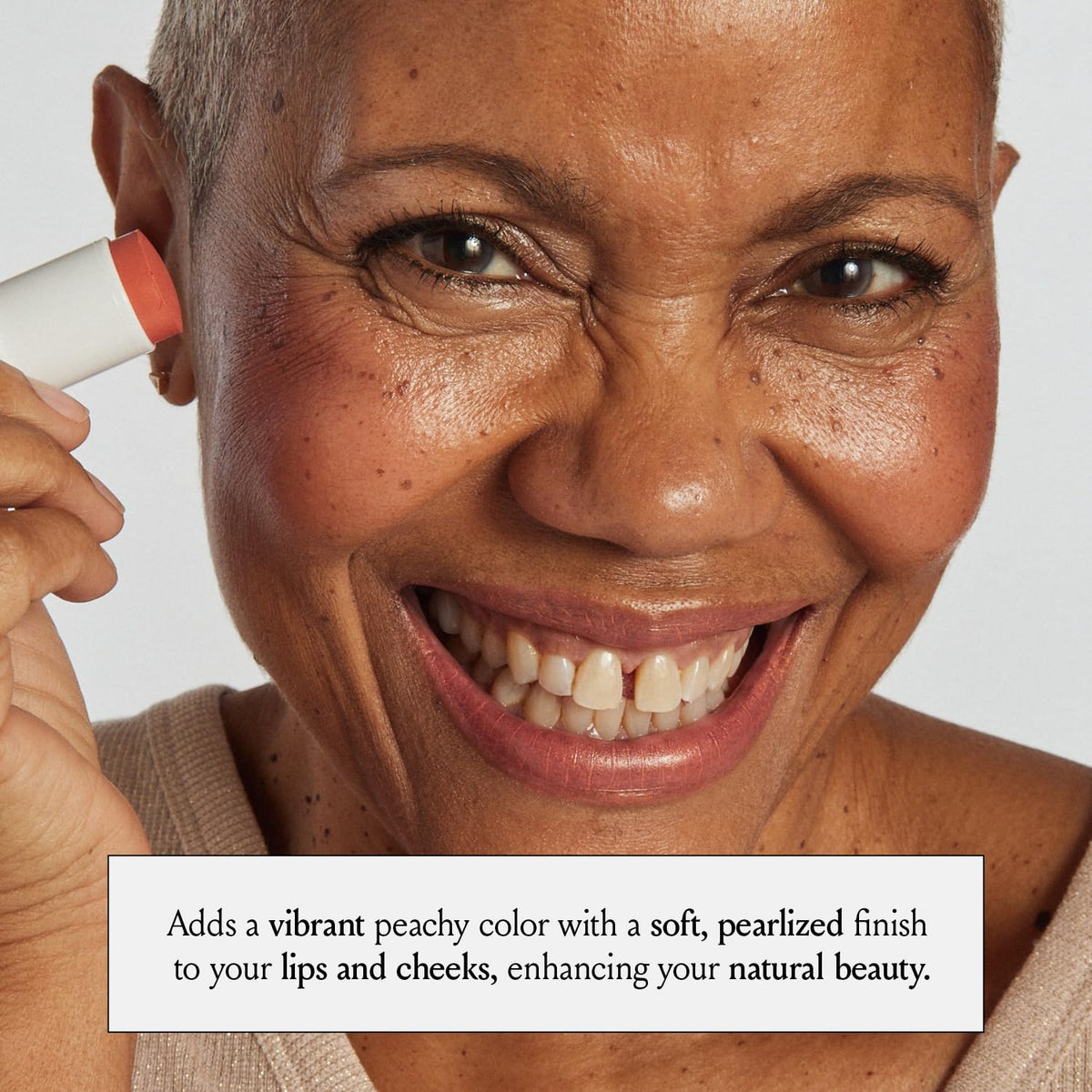 Boomstick Golden Peach ™ - Warm, Coral-Peach Blush Stick and Lipstick - Multistick, Vegan, Makeup