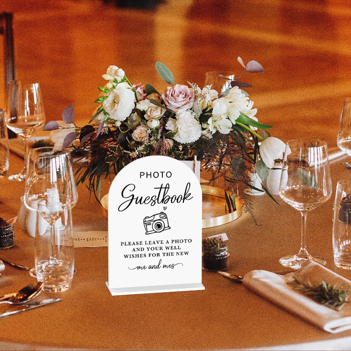 Acrylic Wedding Sign Photo Guestbook Sign for Wedding Wedding Signs for Ceremony Modern Calligraphy