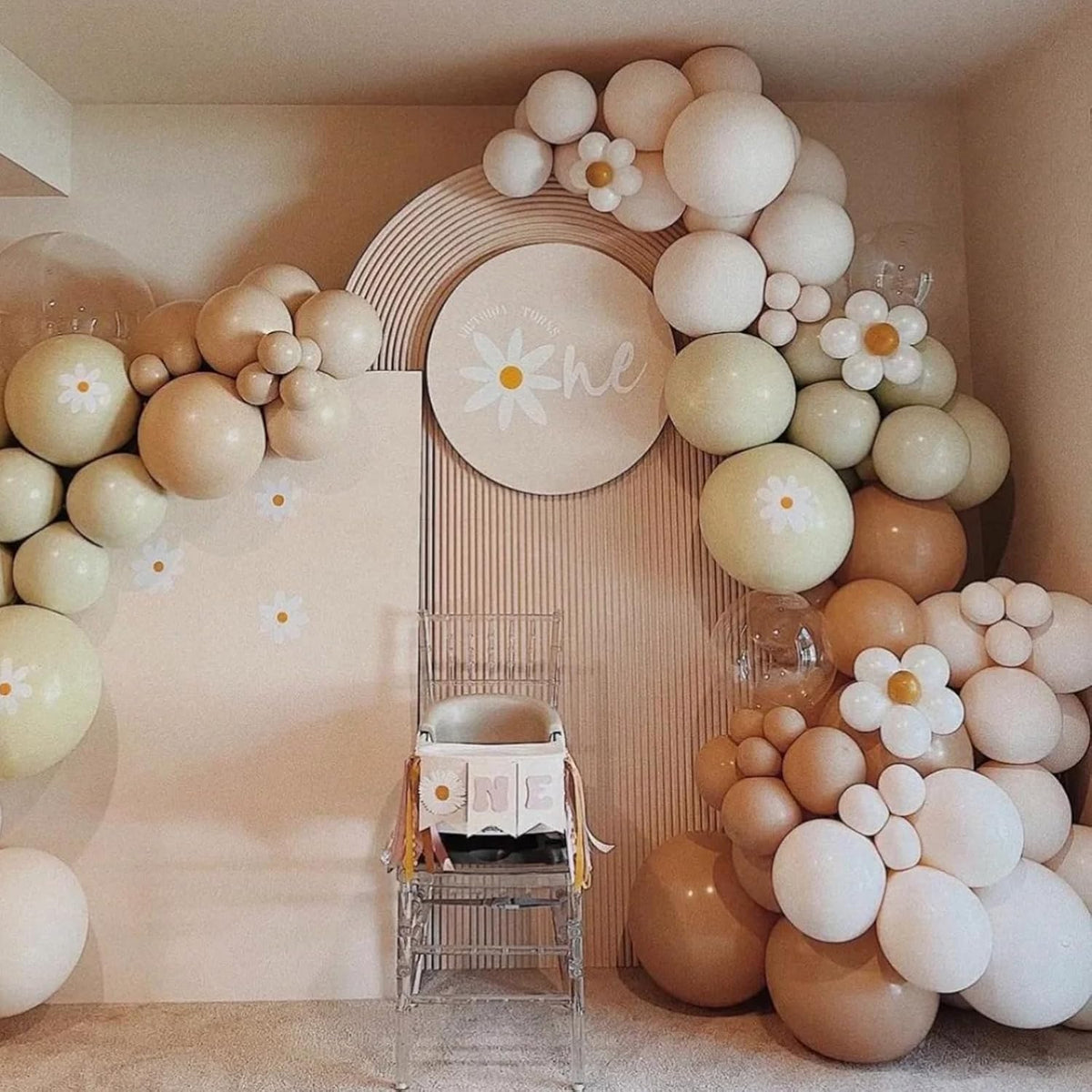 90pack Coffee Balloons Different Size 18/12/10/5 Inch Coffee Balloon Garland Arch Kit for