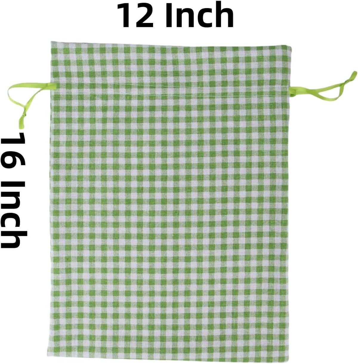 Meseey 5 Pcs Large Buffalo Plaid Burlap Bags with Drawstring Gift Bags Gingham Sacks Bags Gift