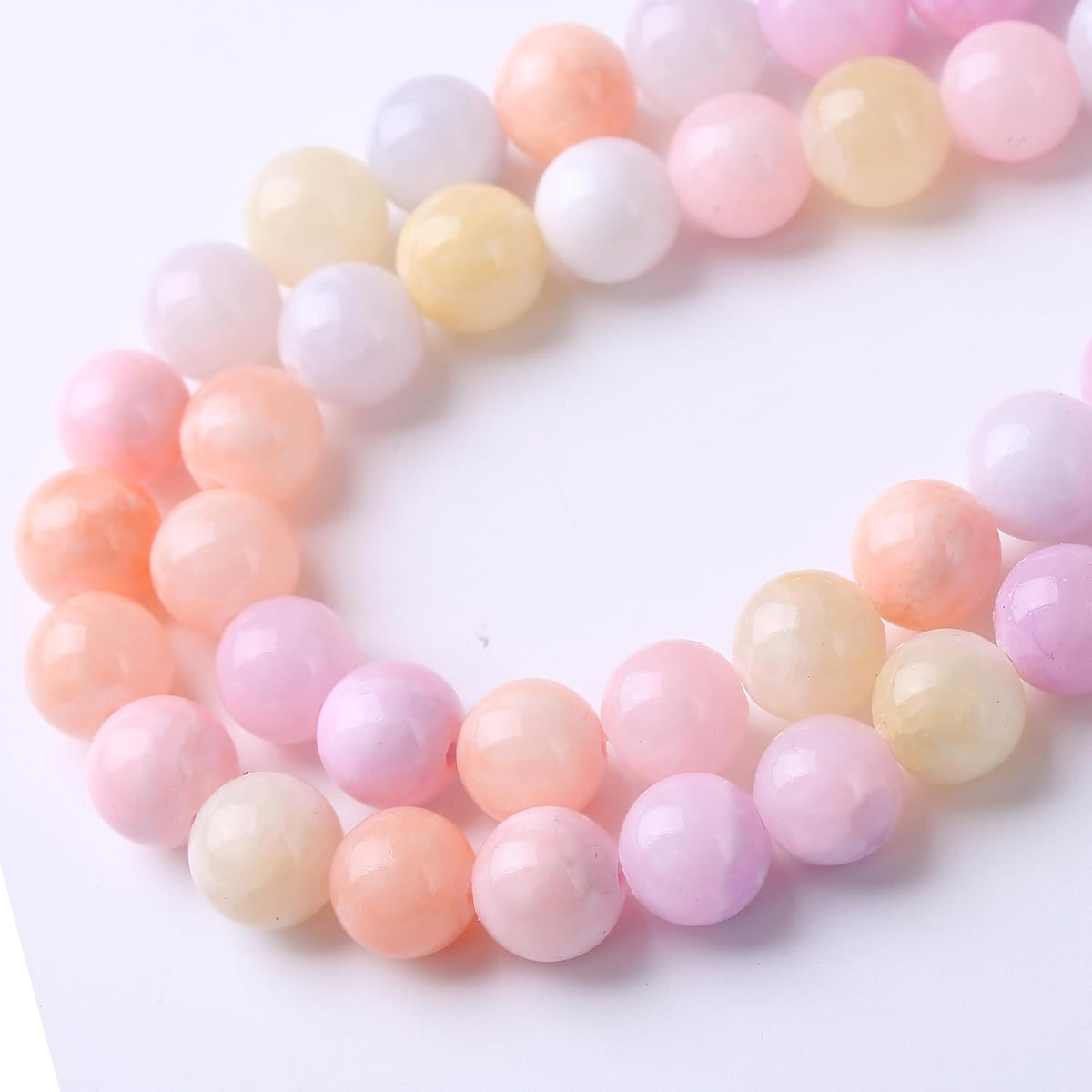 Colorful Rice Topaz Stone Beads Gemstone Round Crystal Energy Jade Beads Stone Beads for Jewelry