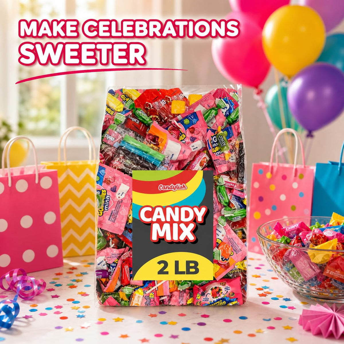 Candy Variety Pack, 2 LB Bulk Candy for Pinata Stuffers and Goodie Bags
