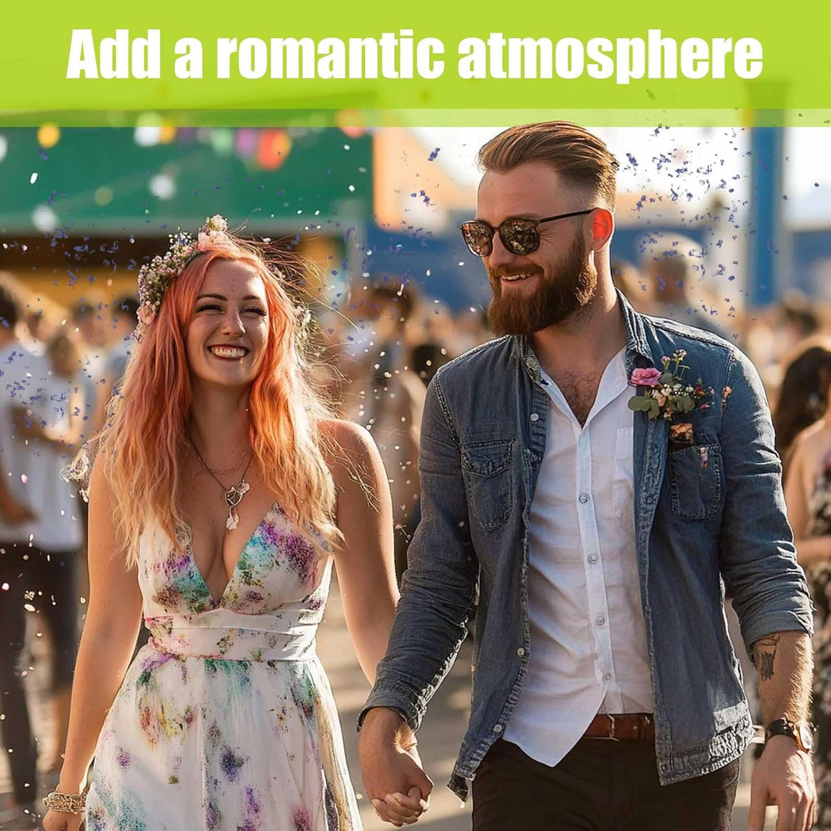 Oning 50 Pack Biodegradable Real Flower Petals Confetti, Wedding Flower Confetti with Jasmine &