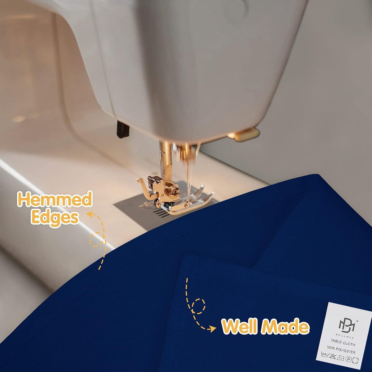 BRILLMAX 10 Pack Navy Blue Tablecloths for 8 Foot Rectangle Tables 60 x 126 Inch - 8ft Rectangular
