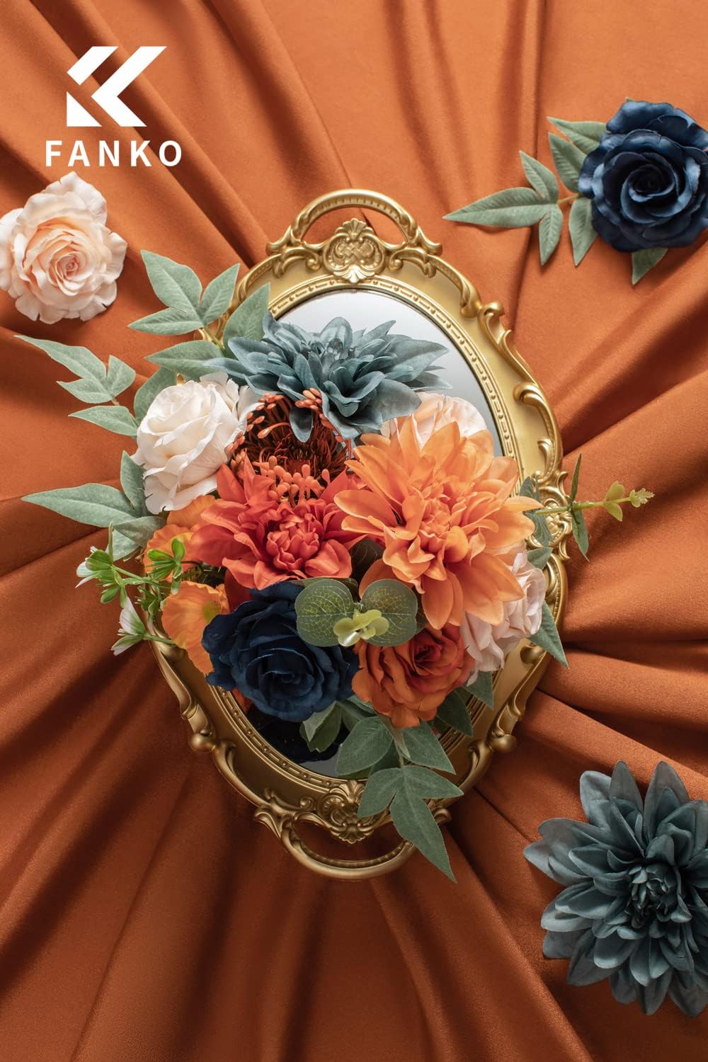 FANKO Rose Artificial Flowers Combo for DIY, Dusty Fake Rose Artificial Silk Flowers with Greenery