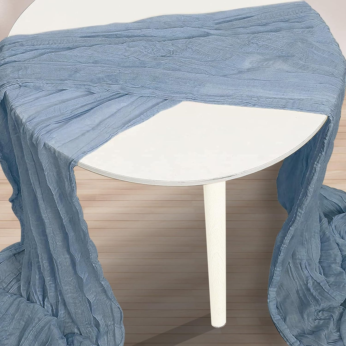 10 Pack Dusty Blue Cheesecloth Table Runner 35x120 Inch 10Ft Rustic Gauze Cheese Cloth Table Runner