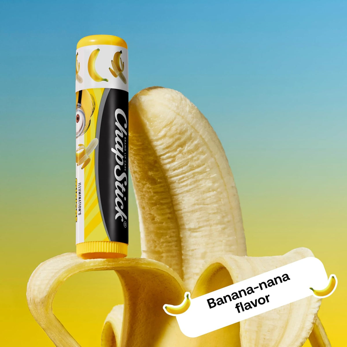 ChapStick Lip Balm Sets, Minions Banana-Nana + Variety Banana Pack (6 Sticks), Party Favors for