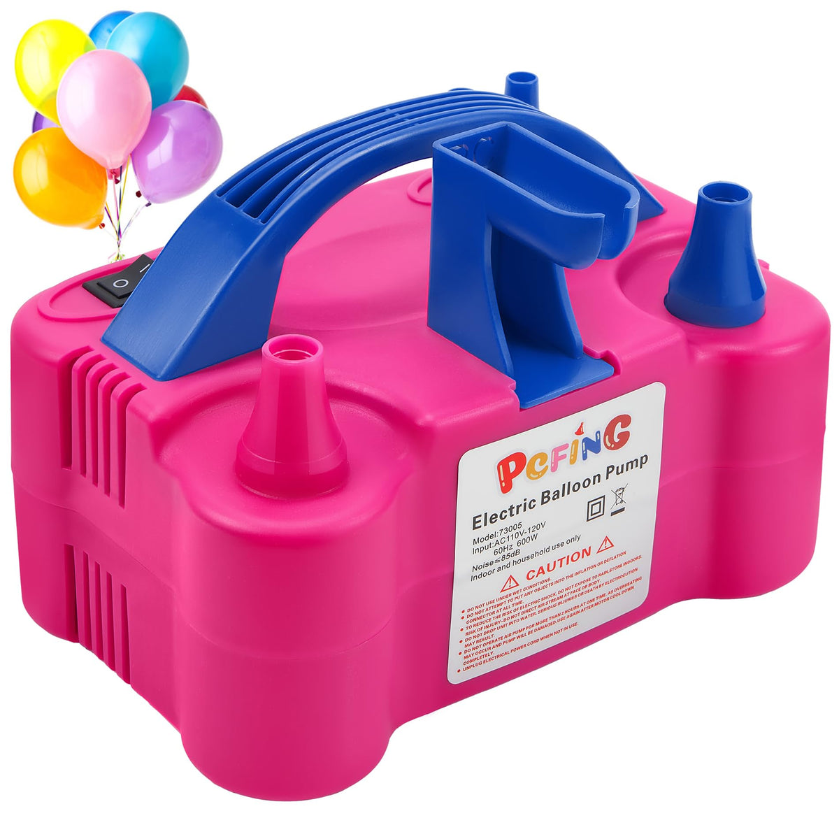 PCFING Balloon Pump Electric and Balloon Tying Tool in One, Portable Balloons Inflator Blower