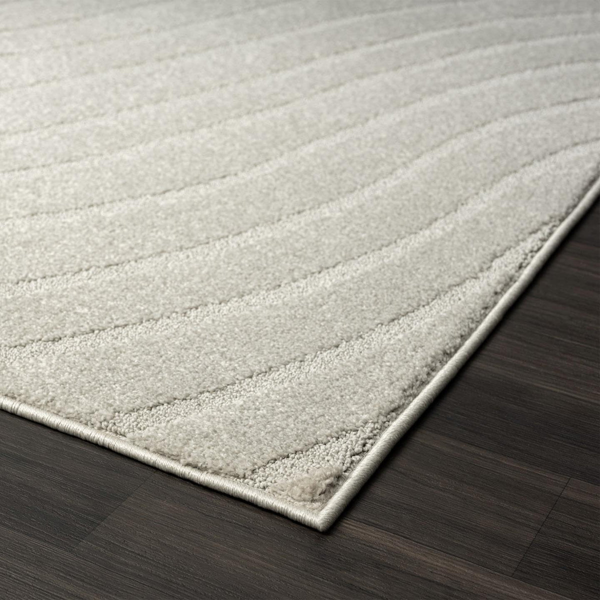 LUXE WEAVERS Modern Geometric Wave Gray 2x3 Area Rug
